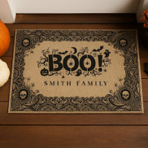 Halloween Gothic Boo with Custom Family Name 
