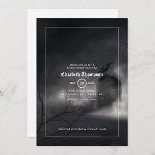 Halloween Gothic Bridal Shower Invitation