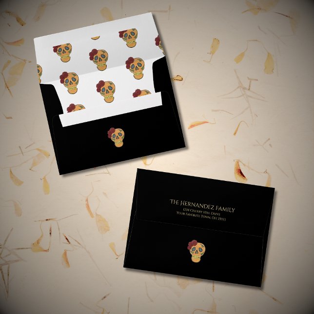 Halloween Gothic Day of the Dead Return Address  Envelope (Creator Uploaded)
