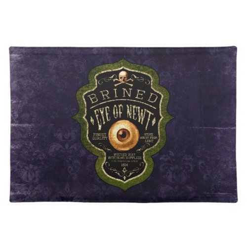 Halloween Gothic Eye Of Newt Witch Potion Vintage Cloth Placemat