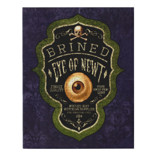 Halloween Gothic Eye Of Newt Witch Potion Vintage Faux Canvas Print