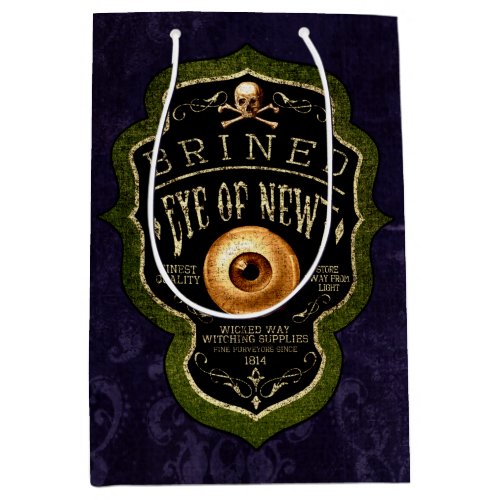 Halloween Gothic Eye Of Newt Witch Potion Vintage Medium Gift Bag