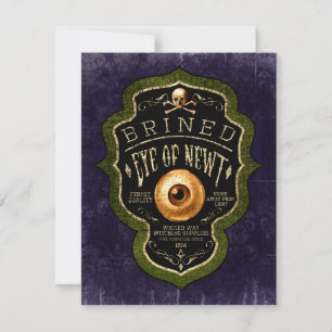 Halloween Gothic Eye Of Newt Witch Potion Vintage Note Card