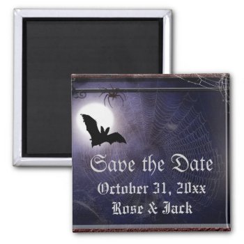 Halloween / Gothic Full Moon Bat Template Magnet by perfectwedding at Zazzle