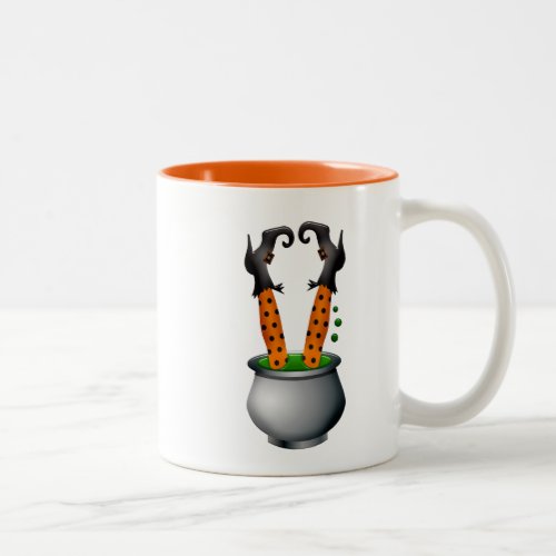 Halloween gothic funny witch Two_Tone coffee mug