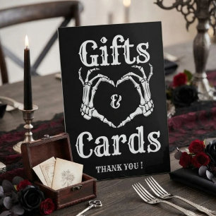 Halloween Gothic Gift and cards Skull hands Sign