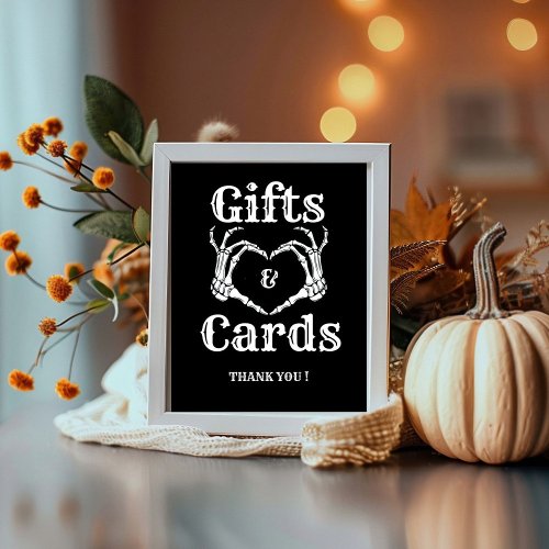 Halloween Gothic Gift and cards Skull hands Sign