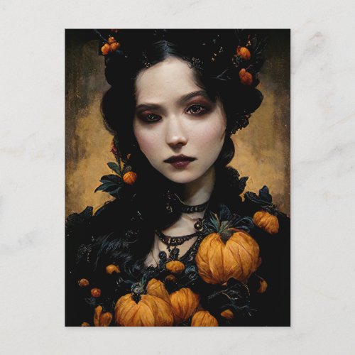 Halloween Gothic Girl Postcard