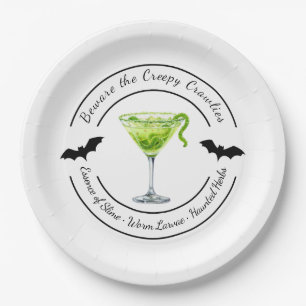 Halloween Gothic Haunted Slime Drink Spooky Gr Paper Plates