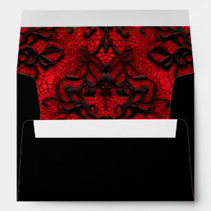 Halloween Gothic Lace Return Address Envelope