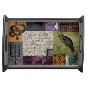 Halloween Gothic Medieval Spooky Apothecary Art Serving Tray