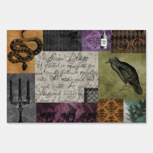 Halloween Gothic Medieval Spooky Apothecary Art Sign