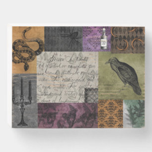 Halloween Gothic Medieval Spooky Apothecary Art Wooden Box Sign