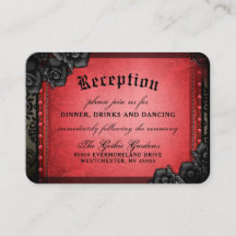 Halloween Gothic Red Black 3.5 x 2.5 Reception Enc