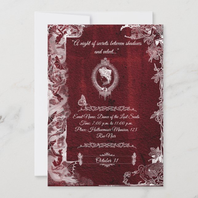 Halloween Gothic Romance Holiday Card (Front)