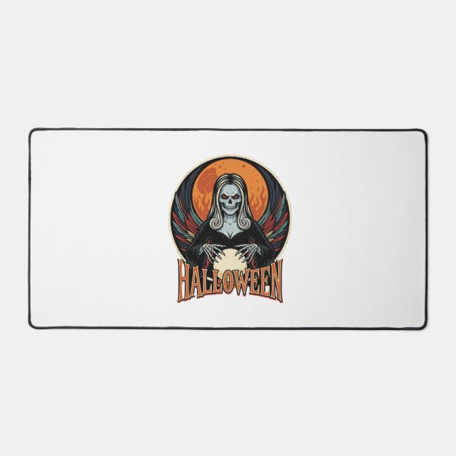 Halloween Gothic Skeleton Fortune Teller Vector Ar Desk Mat (Front)
