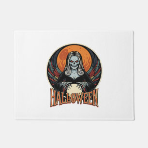 Halloween Gothic Skeleton Fortune Teller Vector Ar Doormat
