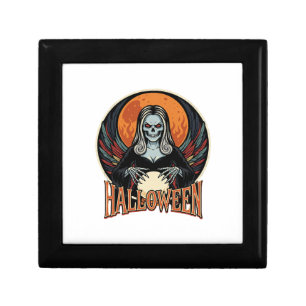 Halloween Gothic Skeleton Fortune Teller Vector Ar Gift Box