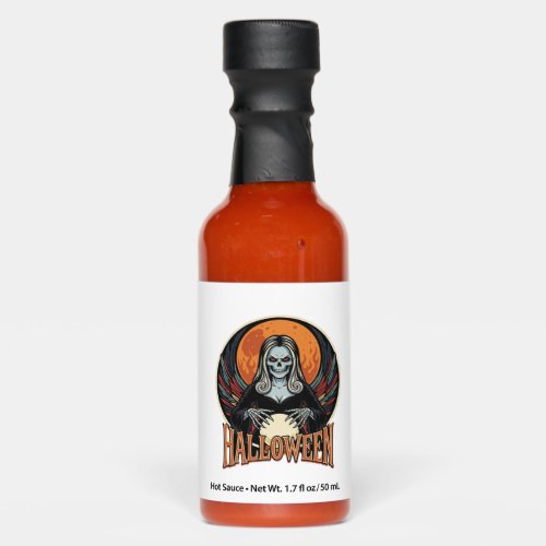 Halloween Gothic Skeleton Fortune Teller Vector Ar Hot Sauces