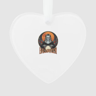 Halloween Gothic Skeleton Fortune Teller Vector Ar Ornament