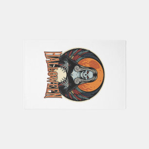 Halloween Gothic Skeleton Fortune Teller Vector Ar Rug