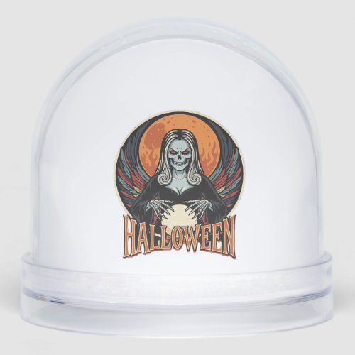 Halloween Gothic Skeleton Fortune Teller Vector Ar Snow Globe