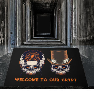 Halloween Gothic Skeleton Welcome Doormat