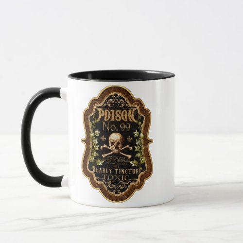 Halloween Gothic Skull And Crossbones Witch Potion Mug