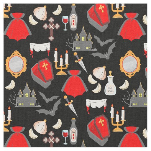 halloween gothic vampire garlic holy water fangs fabric