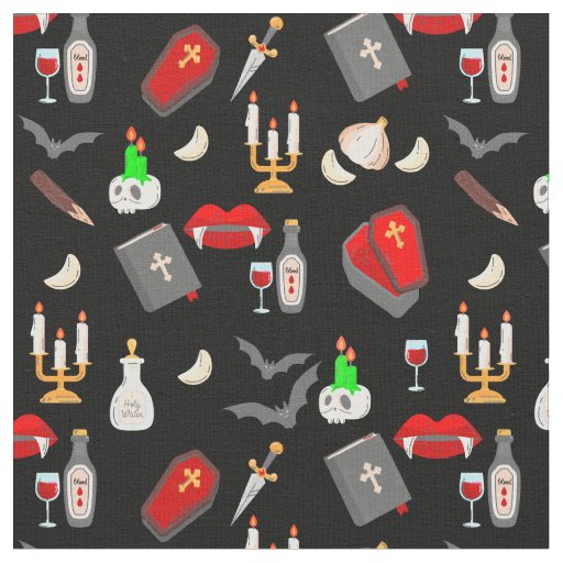 halloween gothic vampire hunter garlic dagger fang fabric