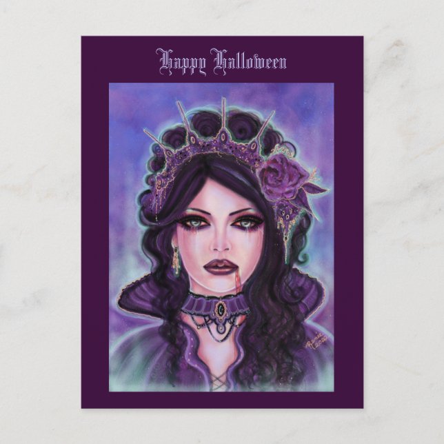 Halloween Gothic victorian vampire by Renee Lavoie Postcard (Front)