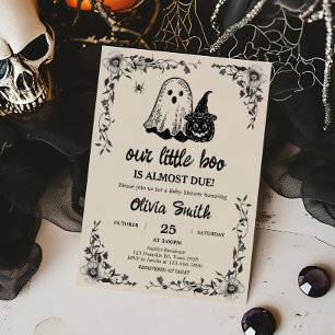 Halloween Gothic Vintage Baby Shower Invitation