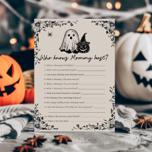 Halloween Gothic Vintage Who Knows Mommy Best Game