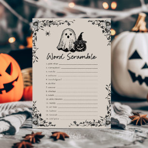Halloween Gothic Vintage Word Scramble Game