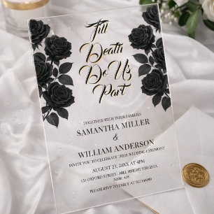 Halloween Gothic Wedding Acrylic Invitations