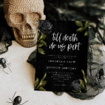 Halloween Gothic Wedding Invitation<br><div class="desc">Gothic halloween theme wedding invitation card featuring illustration of black roses. The text says "till death do us part."</div>