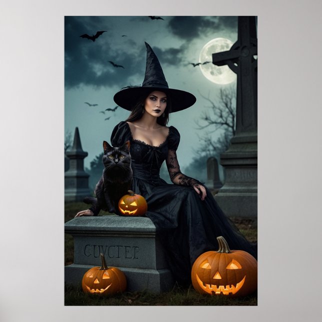 Halloween Gothic Witch Poster (Front)
