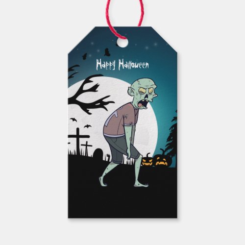 Halloween Gothic Zombie Personalized Gift Tags