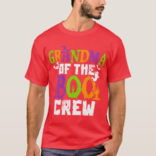 Halloween Grandma Crew Grandmother Spooky Party  f T_Shirt