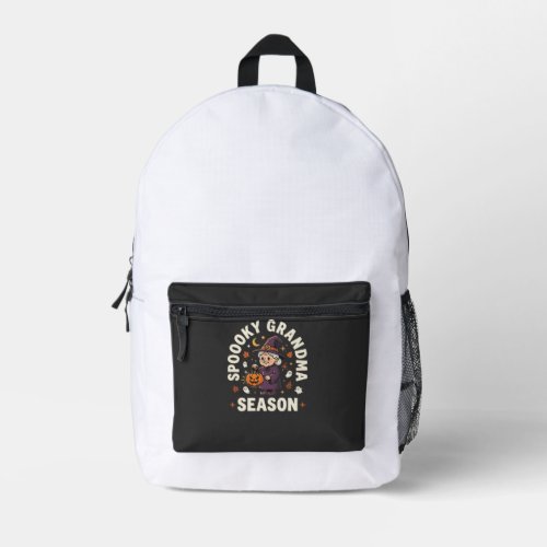 Halloween Grandma Magic Printed Backpack