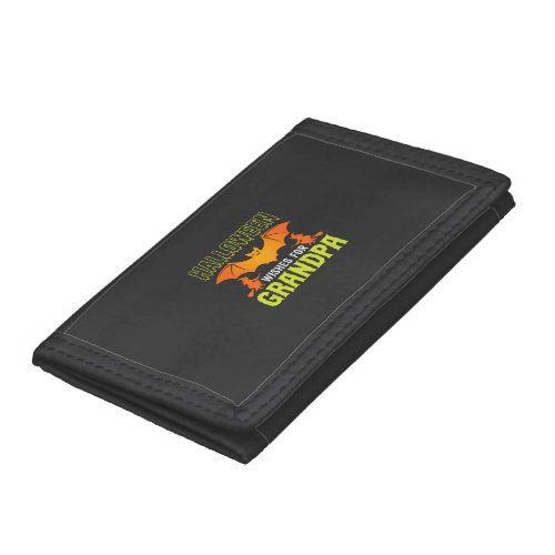 Halloween Grandpa Bat Witch Wishes Trifold Wallet