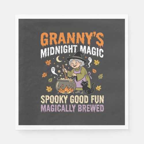 Halloween Granny Cauldron Magic Napkins