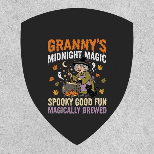 Halloween Granny Cauldron Magic Patch