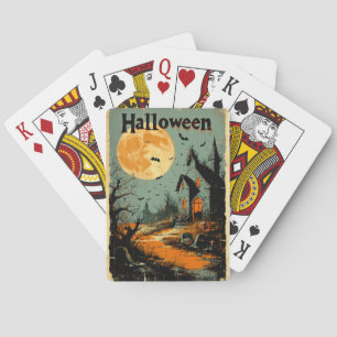 Halloween Graphic – 1960s Poster Style Poker Cards