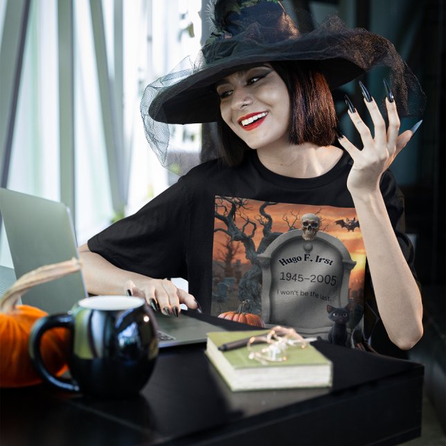 Halloween gravestone humor “Hugo F. Irst”  Tri-Blend Shirt (Creator Uploaded)