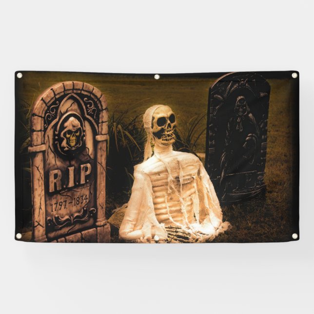 Halloween Graveyard Banner (Horizontal)