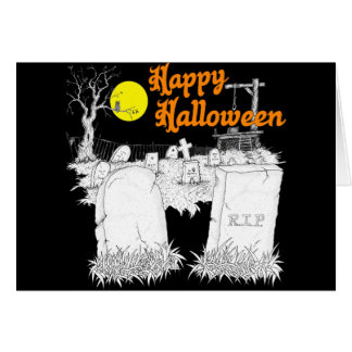 halloween graveyard cards