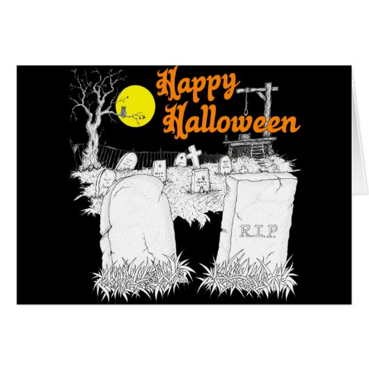halloween graveyard cards (Front Horizontal)