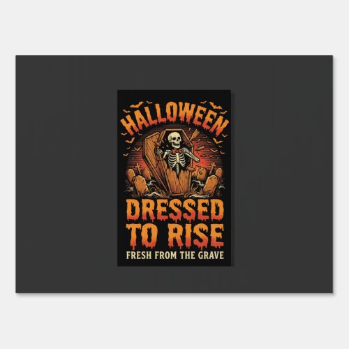 Halloween Graveyard Costume Awakening Sign