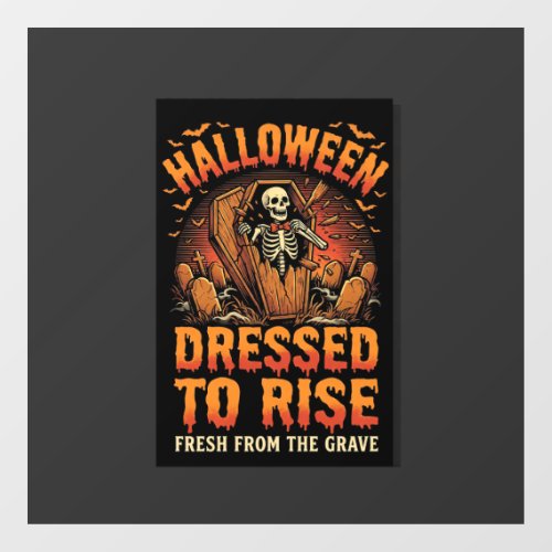 Halloween Graveyard Costume Awakening Window Cling